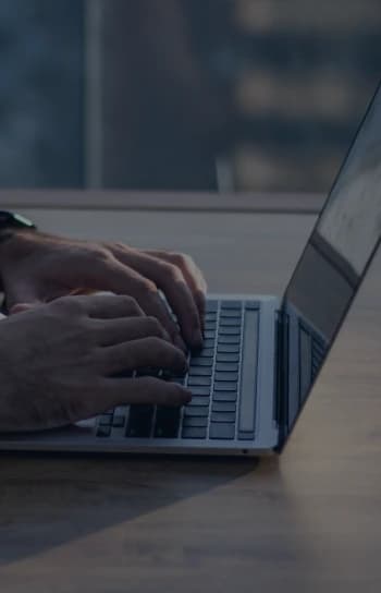 Man using a laptop